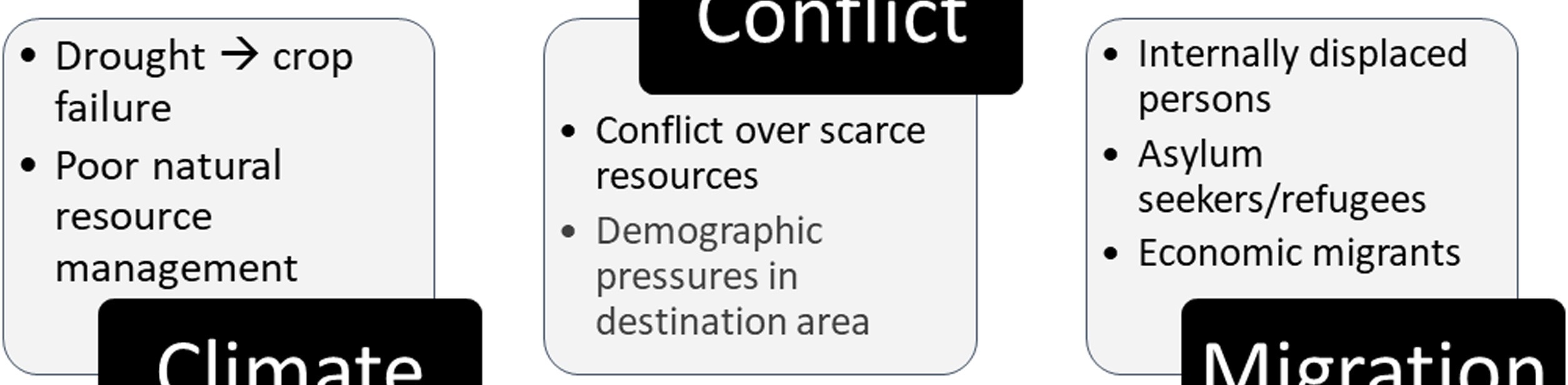 Climate, Conflict and Forced Migration